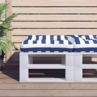 vidaXL Cojín para sofá de palets de tela rojo tinto 50x50x12 cm en color Rojo vino tinto/Azul y blanco/Multicolor y más | acolchados duraderos para sofás de jardín terraza exterior - details 1