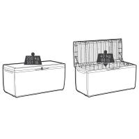 Keter Caja de almacenamiento de jardín Capri 302 L antracita - details 6