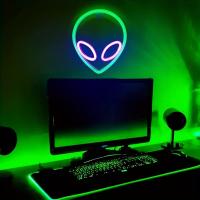 Luz LED De Neón Alienígena Cool Para Pared Con Control USB/batería Decorativa Para Dormitorio Regalo De Cumpleaños Juego De Fiesta Habitación Moderna - details 1
