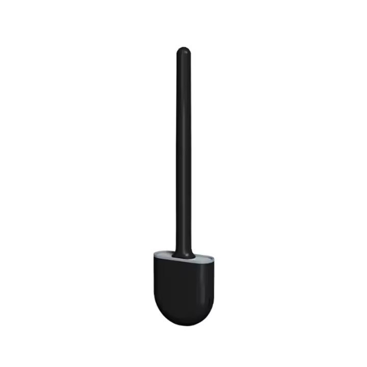 Cepillo De Inodoro De Silicona Con Soporte Montado En La Pared Para Baño Secado Rápido Limpieza Profunda Y Ecológica - 1