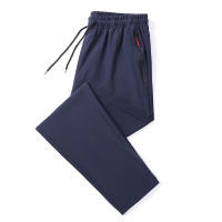 Pantalones Casuales Para Hombre Cintura Elástica Ajustados Algodón Ligero Estilo Coreano Azul Negro Gris Talla Grande - details 6