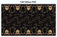 Mantel Desechable Negro Y Oro Para Fiesta De Cumpleaños Decoración Para Hombres Y Mujeres Edades 18 30 40 50 Años Suministros De Fiesta - details 0