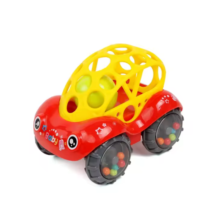Juguete Educativo Para Niños Camión De Tanque Suave Con Campana De Balón Rodante Forma De Coche Juguete Para Bebés Rattles - 1
