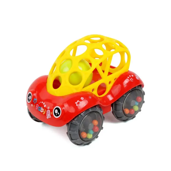 Juguete Educativo Para Niños Camión De Tanque Suave Con Campana De Balón Rodante Forma De Coche Juguete Para Bebés Rattles - 1