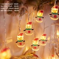 Luces De Navidad LED Con Figuras De Payaso Y Árbol Navideño Y Santa Claus Cuerda De Luces Alimentada Por Batería Para Atmosfera De Navidad Decoración De Pared Y Puerta - details 1