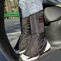Protector De Tornillo Para Motocicleta Impermeable Y Caliente Cubierta De Pie Para Invierno Equipamiento De Viaje De Motocicleta Protección De Rodilla Con Almohadilla Aislante - details 5