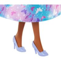 Muñeca Barbie princesa Dreamtopia con falda y corpiño azul y morado, pelo rubio plateado y lila, incluye diadema azul con estrella y collar blanco MATTEL (HRR10) - details 2