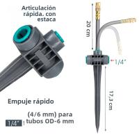 Sistema De Riego Para Jardín 20cm Con Boquilla De Cobre Flexible Y Estaca Ajustable Kit De Misting Y Enfriamiento Para Plantas De Invernadero - details 1
