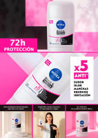 NIVEA Pack ahorro - Desodorante en Stick Black & White Invisible Mujer 50ml x 5 unidades - Protección Antitranspirante 72h - details 0