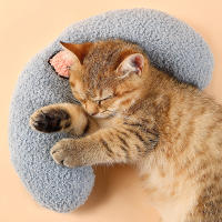 Almohada De Descanso Para Mascotas Forma De Media Luna Protección Del Cuello Para Gatos Almohada U-Shaped Para Sueño Profundo - details 1