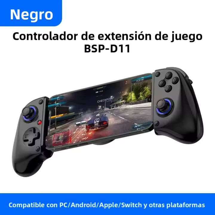 Controlador De Juego Telescópico BSP D11 Con Luz RGB Turbo/6-eje Giroscopio/Vibración Para Android iOS PS4 Switch Compatible Con Nintendo Switch Y PlayStation - 1