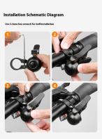 Bocina De Bicicleta De Aleación Sonido Crispeado Bajada De Manillar Impermeable Mini Para MTB Ciclismo Seguridad Y Advertencia - details 10