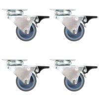vidaXL Ruedas Dobles Giratorias con Frenos Dobles Diámetro 50mm Materiales Cantidad 4 unidades,  8 unidades,  12 unidades y mas - details 1
