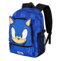 Mochila Fight Fan Sega Sonic Face Azul 31x44x18cm - details 0