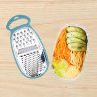 Rallador De Acero Inoxidable 3 En 1 Para El Hogar Con Contenedor Multifuncional Cortador De Verduras Herramienta De Cocina Manual Para Queso - details 1