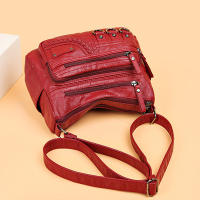 Bolso De Hombro Y Cruzado De Cuero PU Vintage Para Mujer De Alta Calidad Con Multípodos Diseño De Lujo Bolso De Mujer - details 10