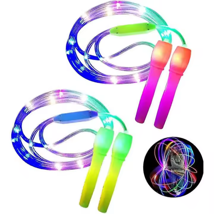 Juego de 2 Cuerdas de Jump LED, Longitudd ajustable y Tres Modos de Luz - 1
