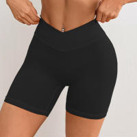 Shorts De Yoga Para Mujer Con Cintura Cruzada V 3.5 Shorts De Entrenamiento Fitness Deportivos Sin Bolsillos Regular Nylon Spandex - details 6
