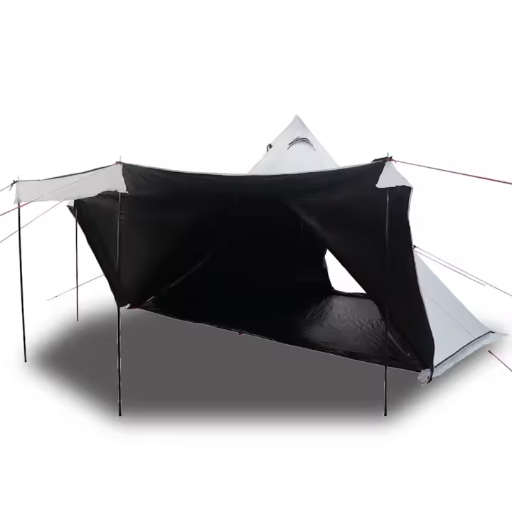 vidaXL Tienda familiar tipi 6 personas tela opaca impermeable blanca - 1