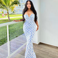Vestido Largo Bodycon Elegante Para Mujer Hawthaw Verano 2024 Sin Mangas Con Tirantes Estilo De Calle Uso Diario Y Vacaciones - details 6