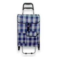 Carro de Compras Plegable con Bolsillo Frontal y Cierre de Broche - Diseños Variados - Carro de Compras Capacidad de Almacenamiento 35 Litros - Dimensiones 36x30x90 - 2 Ruedas - Peso Ligero y Tamaño Compacto - KARAWAN. - details 1