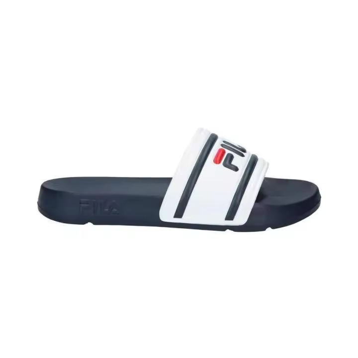 Fila 1010930 Chanclas de piscina Morro para hombre en blanco de piel vegana - 1