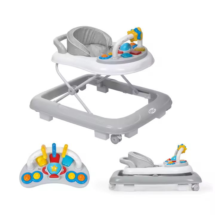 MS Bebé - Andador Bebe Basic - Base Antivuelco - Incluye Bandeja De Sonidos Y Juegos y 3 posiciones de altura - 1