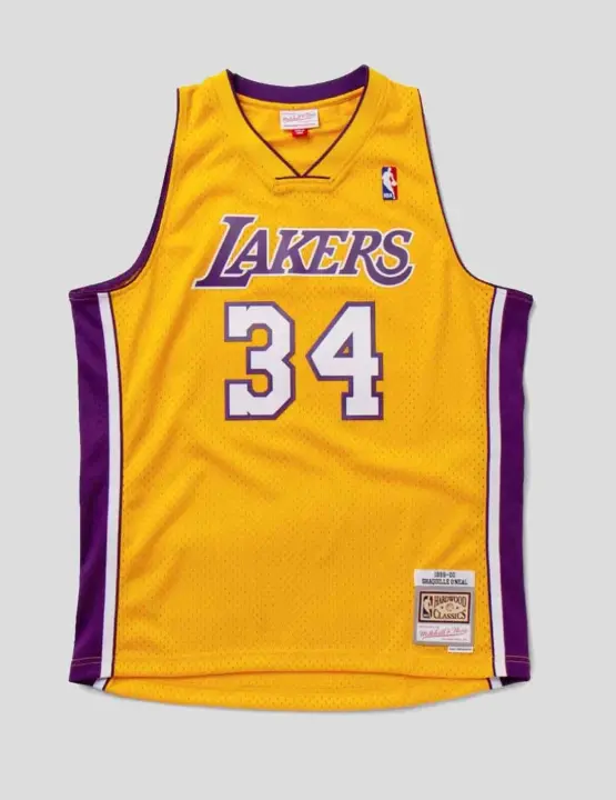 CAMISETA MITCHELL & NESS LAKERS SHAQ O'NEAL SWINGMAN ORO CLARO - 1