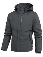 Chaqueta Impermeable Para Hombres Ligera Con Capucha Para Senderismo Y Escalada Resistente Al Viento Ropa Exterior De Otoño - details 2