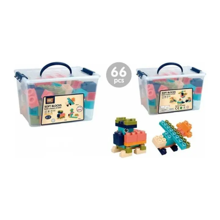 Panritos Baul Baby 66 Bloques de Construcción para Niños de 3 Años - 1