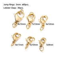30pcs Aros De Saltar Y Cierre De Langosta De Acero Inoxidable Para El DIY De Collares Y Pulseras Joyería Suministros Conector - details 0