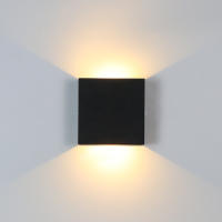 Lámpara De Pared LED Para Interior Estilo Cubo De Aluminio Para Dormitorio Sala De Estar Pasillo Iluminación Adicional AC110V 220V Negro Oro Plata Blanco - details 1