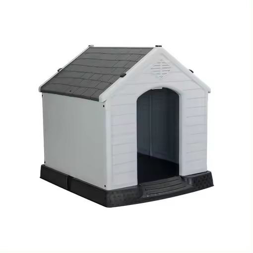 7H SEVEN HOUSE Caseta De Resina Para Perros 7house | Refugio Cómodo y Duradero | Dimensiones 66,5x73,6x69,5cm | Casa de Plástico 100% Reciclable | Uso Interior y Exterior - 1