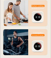 Timer Digital Visual Mini Cubo Recargable Con Sensor De Gravedad Y Pantalla LED Para Cocina Estudio Ducha 4 Tiempos Preset - details 9
