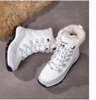 Botas De Tobillo Para Mujer Invierno Calor No Derrapante Negras Botas De Nieve Con Cordones Chaussures Femme Botines Mujer Planas - details 19