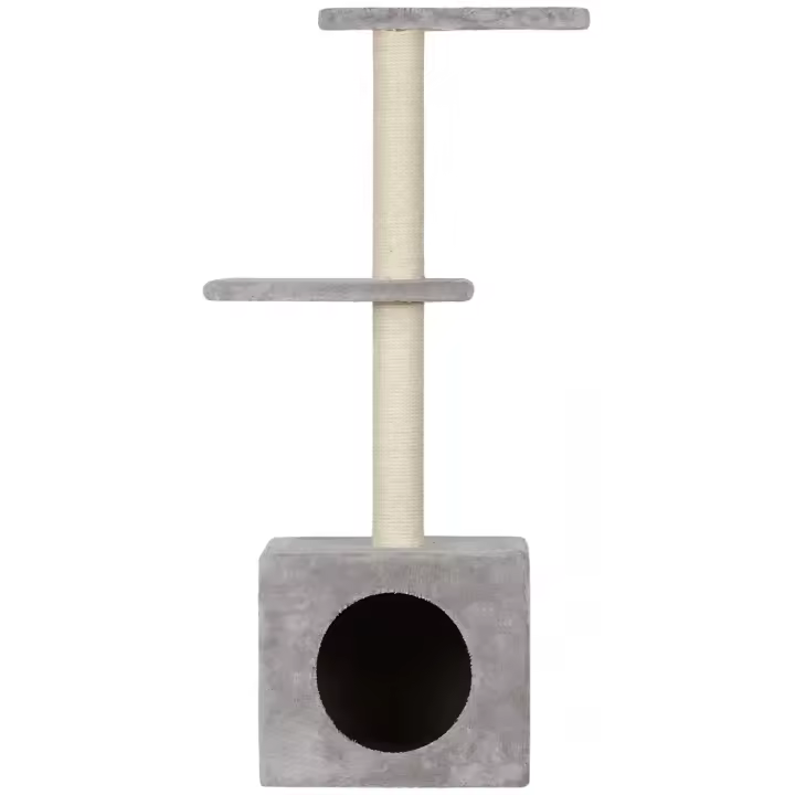 RASCADOR CAT TREE MAYA KENNEL+2TRAYS GRIS para Gatos Diversión Juegos GATO - 30 x 30 x 88 cm - 1