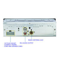 Receptor De Estéreo Para Coche Podofo 1din MP3 Multimedia Bluetooth FM Estéreo Digital Con SD USB TF AUX-IN Entrada DC 12V - details 11