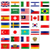 10pcs Etiquetas De Epoxy Para Decoración Interior De Coche Bandera De Emiratos Árabes Unidos Tailandia Holanda Rusia Brasil Italia Adhesivo Para Interiores De Automóviles - details 0