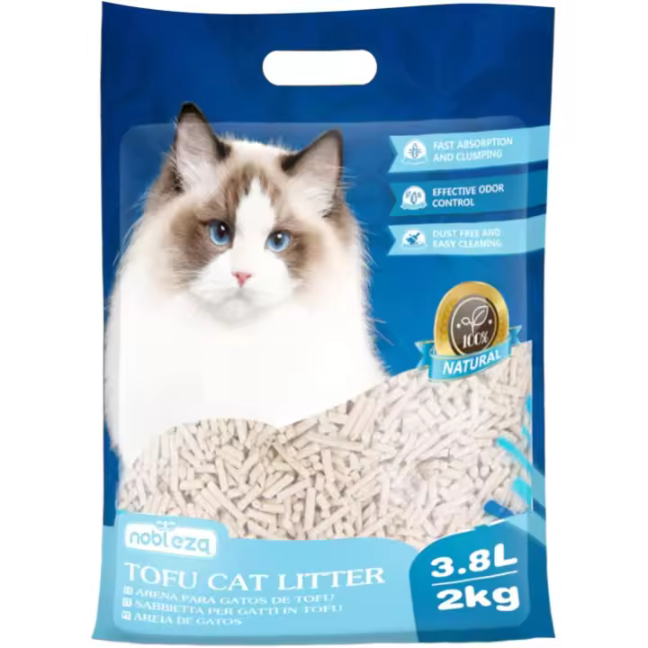 Arena para gatos de tofu biodegradable Nobleza 2 kg - 1