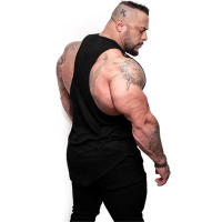 Camiseta Sin Mangas De Algodón Transpirable Para Hombre Color Sólido Casual Deporte Running Gimnasio Fitness Musculación Chaleco Suelto Vests - details 2