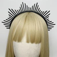 Halocrown Tiara Griega Barroca De Mujer Adorno De Cabello Estilo Solar De Diosa Accesorio De Moda Para Fiestas Material Plástico - details 12