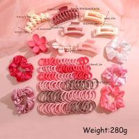 Accesorios De Pelo Fashion Dopamine Para Mujer Set De 53-163 Piezas Círculos Elásticos Coloridos Con Flores Regalo Para Fiestas Diarias - details 6