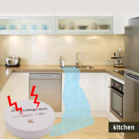 Detector De Fugas De Agua Inalámbrico Con Sensor Y Alarma De 90dB Batería Independiente DC9V Para Casa Y Cocina - details 2