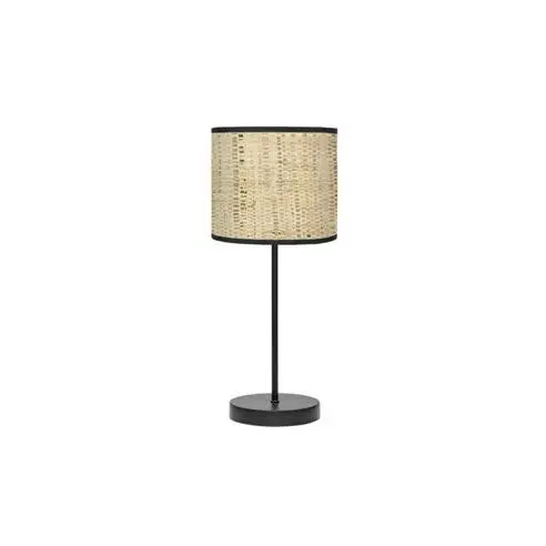 FABRILAMP Lámpara de Mesa Natasha 1xe14 Negro/cañizo 43x17x17 Cm - Diseño Elegante - 1