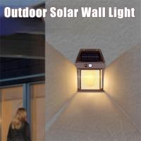 Luz solar de pared para exteriores, sensor de movimiento de salida y puesta del sol, luz de pared de tungsteno, luz nocturna para patio, luz LED de pared exterior, tres modos de iluminación, luz de seguridad para porche frontal exterior, decoración de par - details 6