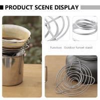 Soporte De Filtro De Café Plegable De Acero Inoxidable Para Exteriores Reutilizable Para Camping Y Picnics Sin Descartables - details 5