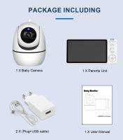 Monitor De Video Para Bebé Con Cámara PTZ Zoom Babyphone Protección De Seguridad CCTV Sensor De Temperatura Lullaby - details 16