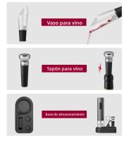 Abreventanas Eléctrico Automático Para Botella De Vino Herramientas De Cocina Plástico Color Rojo Herramientas De Vino - details 9