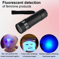 Lámpara De Luz Ultravioleta Mini 9 LED 50LM 395nm Detector Portátil Para Senderismo Antideslizante Sin Regulación De Foco Material De Aleación De Aluminio - details 0