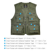 Chaleco De Pesca Transpirable Con Bolsillos De Cierre Para Actividades Al Aire Libre Y Viajes De Verano Chaleco De Trabajo De Malla Polyester Impermeable - details 17